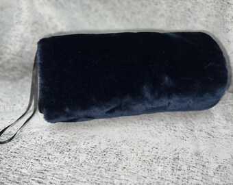 Gorgeous navy Faux fur hand muff Adult Only one at this price