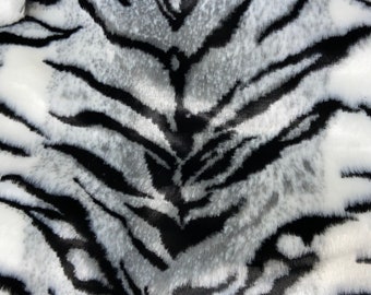 Faux fur grey tiger hand muff |  Gray animal print muffler | warm hand wear | fake fur hand warmer