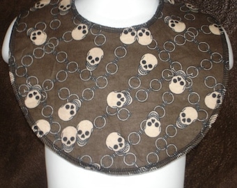 Skull Necklace punk boutique baby bib