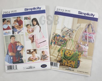 Bundle Lot of 2 Craft Baby Accessories Sewing Patterns Simplicity 2713, 2924