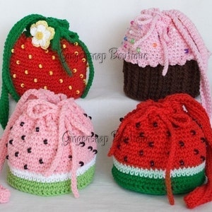 PDF Crochet Pattern Yummy Purses image 1