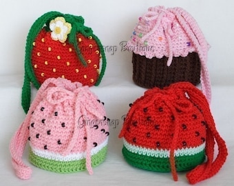 PDF Crochet Pattern - Yummy Purses