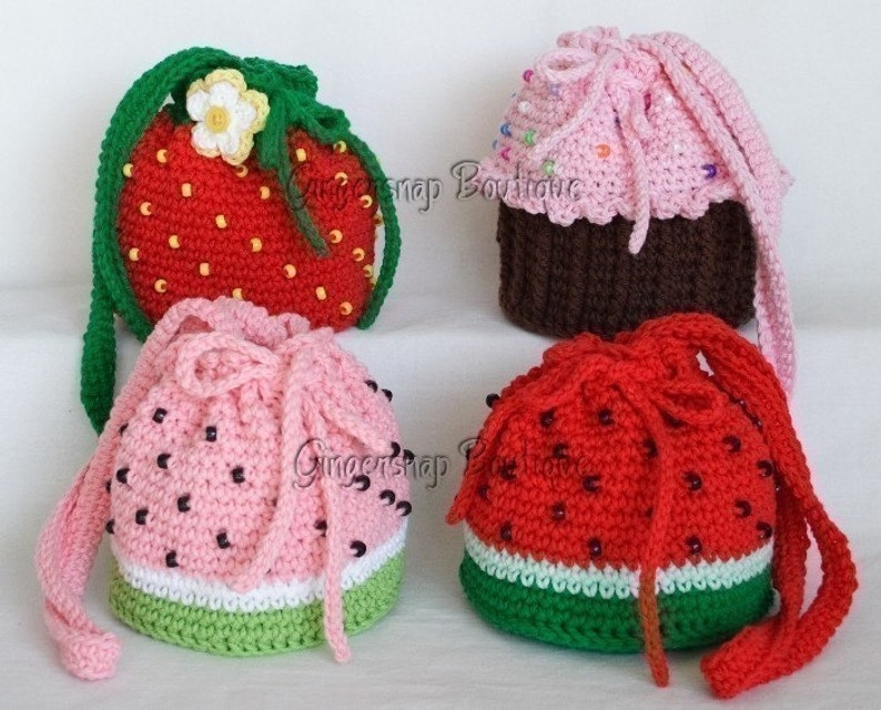 PDF Crochet Pattern Yummy Purses image 1