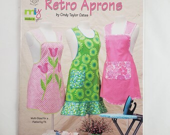 Retro Aprons Patterns by Taylor Made Designs Complete and UNCut Sizes 2-22