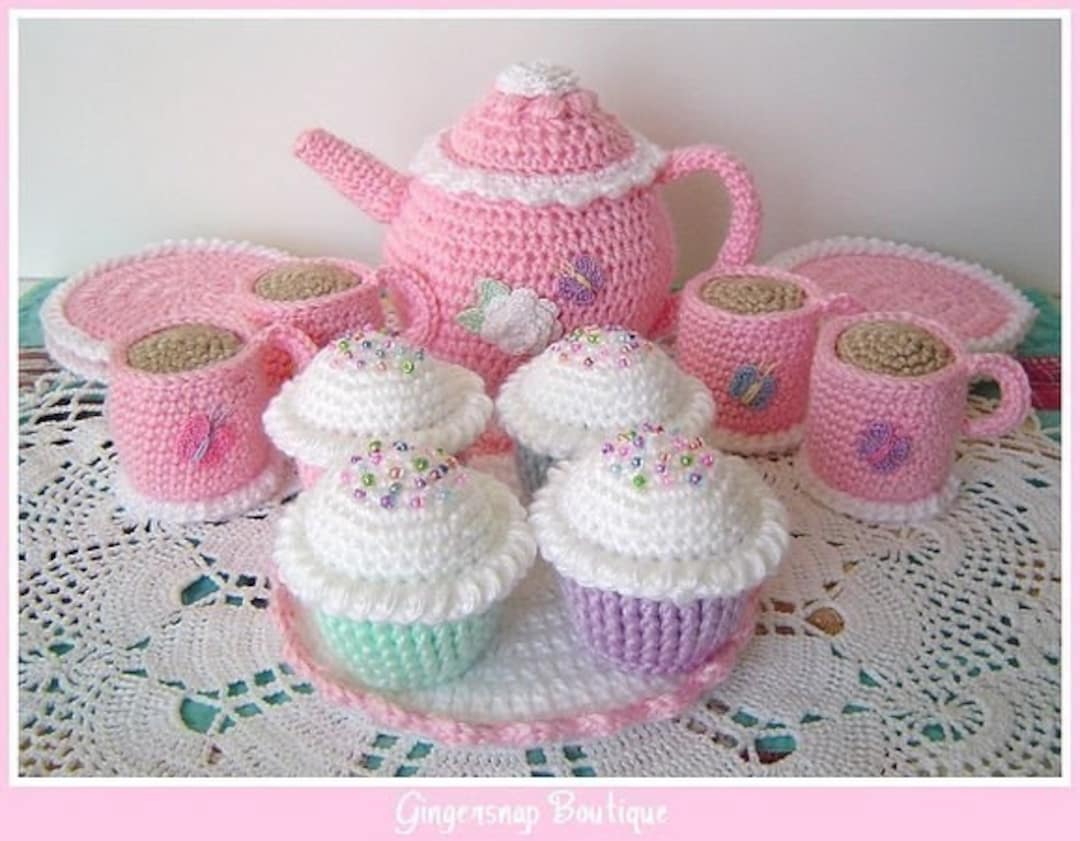 PDF Crochet Pattern Tea Set Etsy