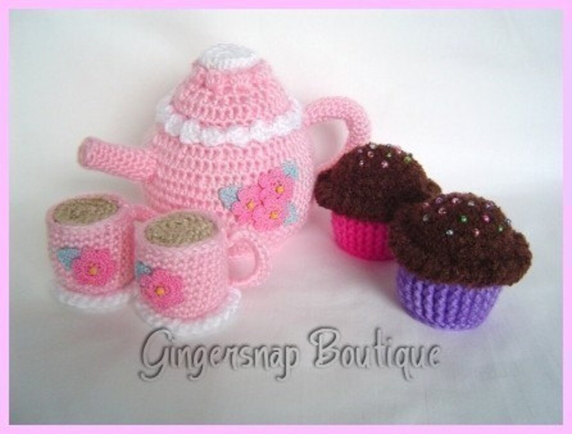 PDF Crochet Pattern Tea Set Etsy