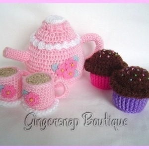 PDF Crochet Pattern Tea Set image 2