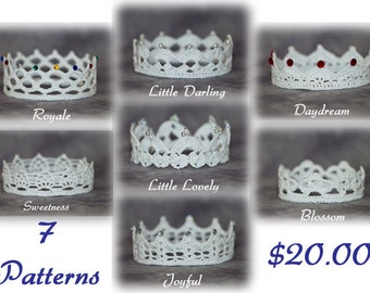 PATTERN BUNDLE - All 7 Gingersnap Boutique Crochet Crown Patterns