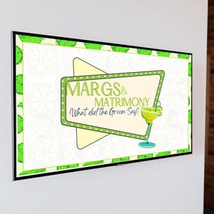 Groom Trivia Bridal Shower Game: Margs & Matrimony (Editable Canva Template, Digital Download)