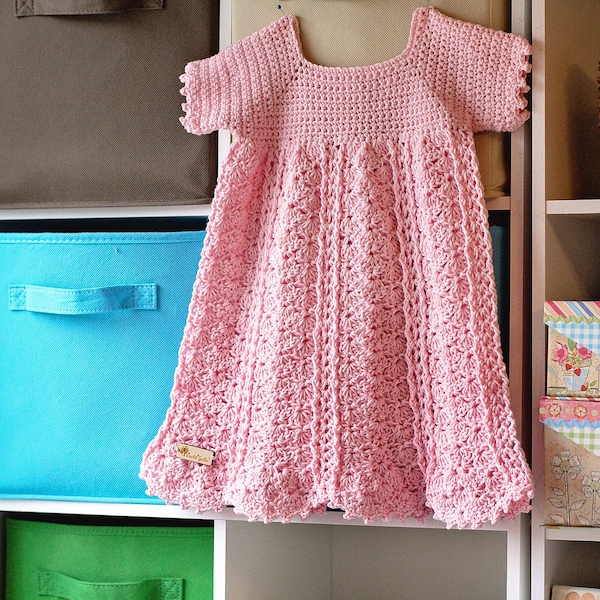 A Dress For All Seasons Crochet Pattern - Baby Size 1 month Through Girls Size 5 - Sunday Dress - Casual Or Dress Up Dress