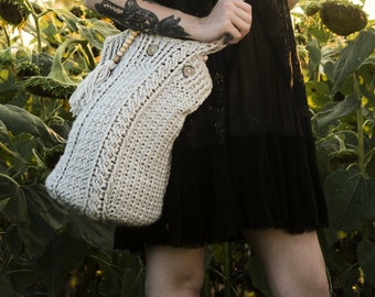 Crochet Bag Pattern - Cable Boho Bag Pattern - Take Me Away Bag