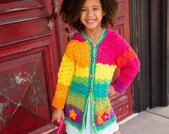 Crochet Jacket Pattern - Kids Crochet Cardigan Pattern - Hooded Cardigan Crochet Pattern - Everlasting Jacket