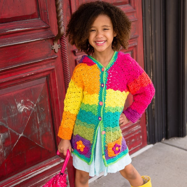 Crochet Jacket Pattern - Kids Crochet Cardigan Pattern - Hooded Cardigan Crochet Pattern - Everlasting Jacket