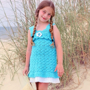 Patroon gehaakte zomerjurk - meisjes gehaakt jurkpatroon - haakpatroon bedekken gehaakte peuterjurk patroon 2T tot 10 sunkissed sundress