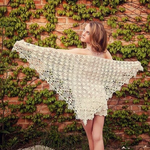 Shawl Of The Moirae - Crochet Shawl Wrap Pattern, Lace Weight Available in USA and British terms