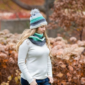 Wintergreen Hat And Infinity Scarf Crochet Pattern With Sizes Kids Through Adult image 10