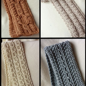 Canyon River Cable Scarves Crochet Pattern - 4 Striking Cable Designs