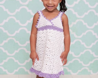 Kattleya Sundress Crochet Pattern Sizes 12 mos - Girls Size 5