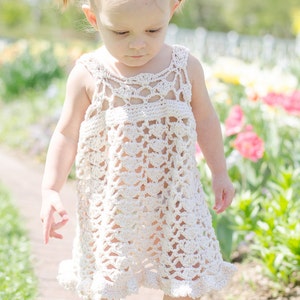 Flower Dust Crochet Pattern Sundress Sizes 6 Mos Girls Size - Etsy