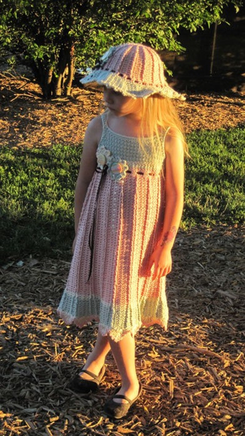 Juliet Dress Crochet Pattern Sundress and Sunhat Sizes 6 Etsy