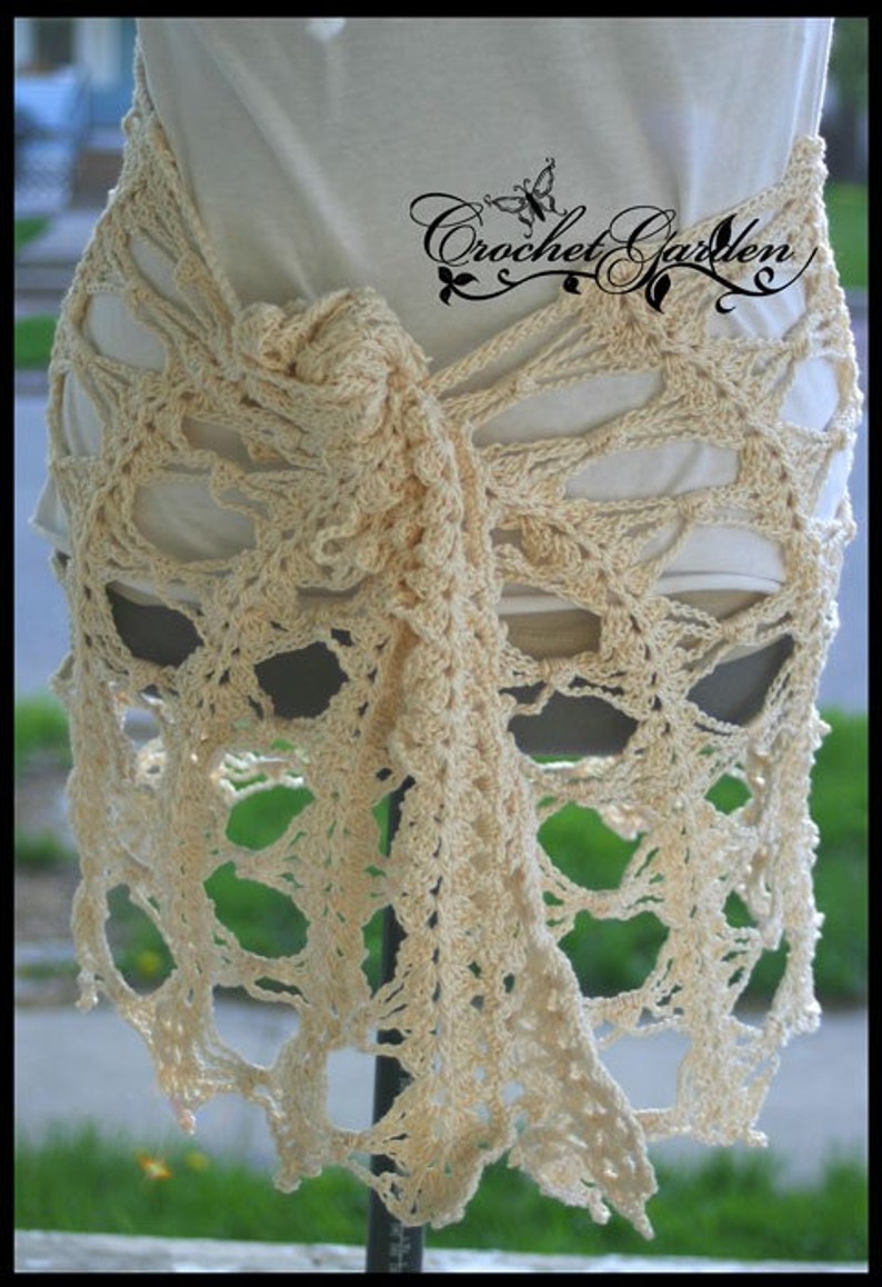 Oberon's Lace Wrap Crochet Pattern Sarong Shawl Wrap image 2