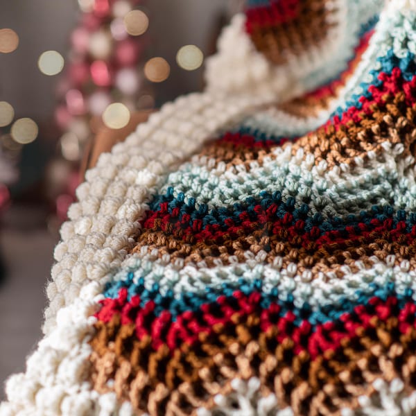Waffle Ripple Crochet Afghan Pattern PDF & Video, Cozy Textured Stitch