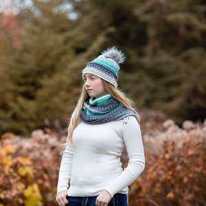 Wintergreen Hat And Infinity Scarf Crochet Pattern With Sizes Kids Through Adult image 7