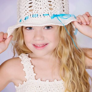 Sundress and Sunhat Crochet Patterns Sizes 12  mos - Girls Size 9/10 - Wishes