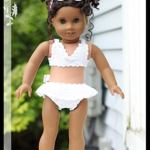 White Water Bikini Crochet Pattern For 18&quot; American Girl, Gotz, Madame Alexander and more Dolls