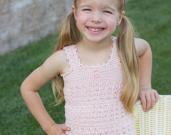 Angel Crochet Lace Top Pattern - Girls Crochet Tank Top Pattern