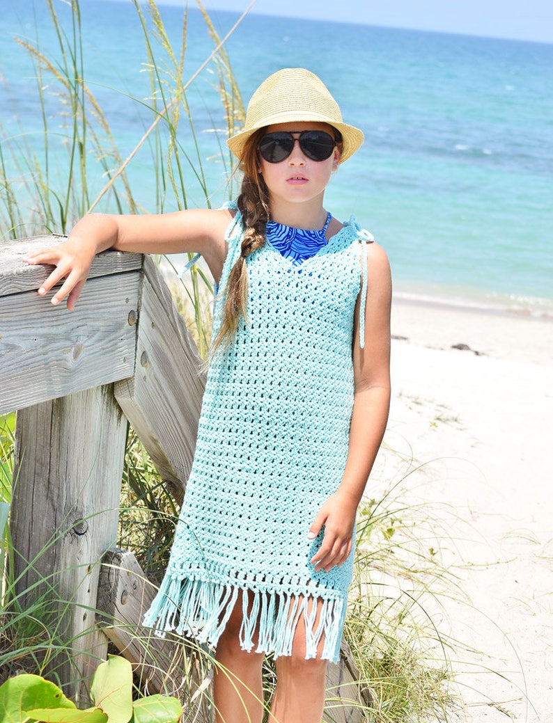 Crochet Cover Up Pattern Bathing Suit Cover Up Pattern Crochet Dress Pattern Beach Cover Up Pattern Baby 12 mos Girls 18 image 4