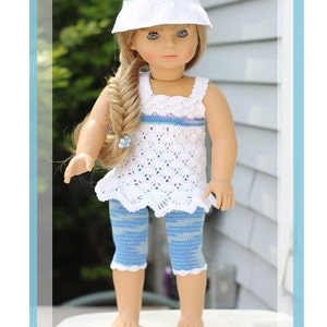 Ocean Breeze Crochet Pattern For 18&quot; American Girl, Gotz, Madame Alexander and more Dolls