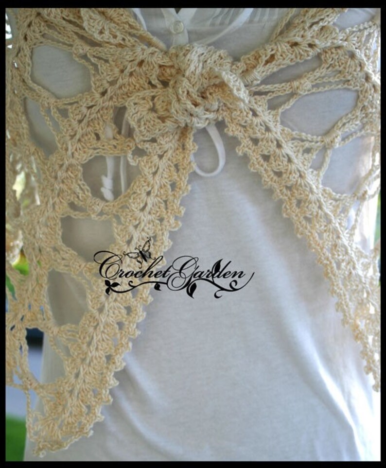 Oberon's Lace Wrap Crochet Pattern Sarong Shawl Wrap image 4