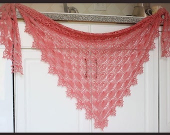 Maia Shawl - Crochet Pattern, Lace Weight
