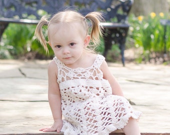 Flower Dust Crochet Pattern Sundress Sizes 6 mos - girls size 5