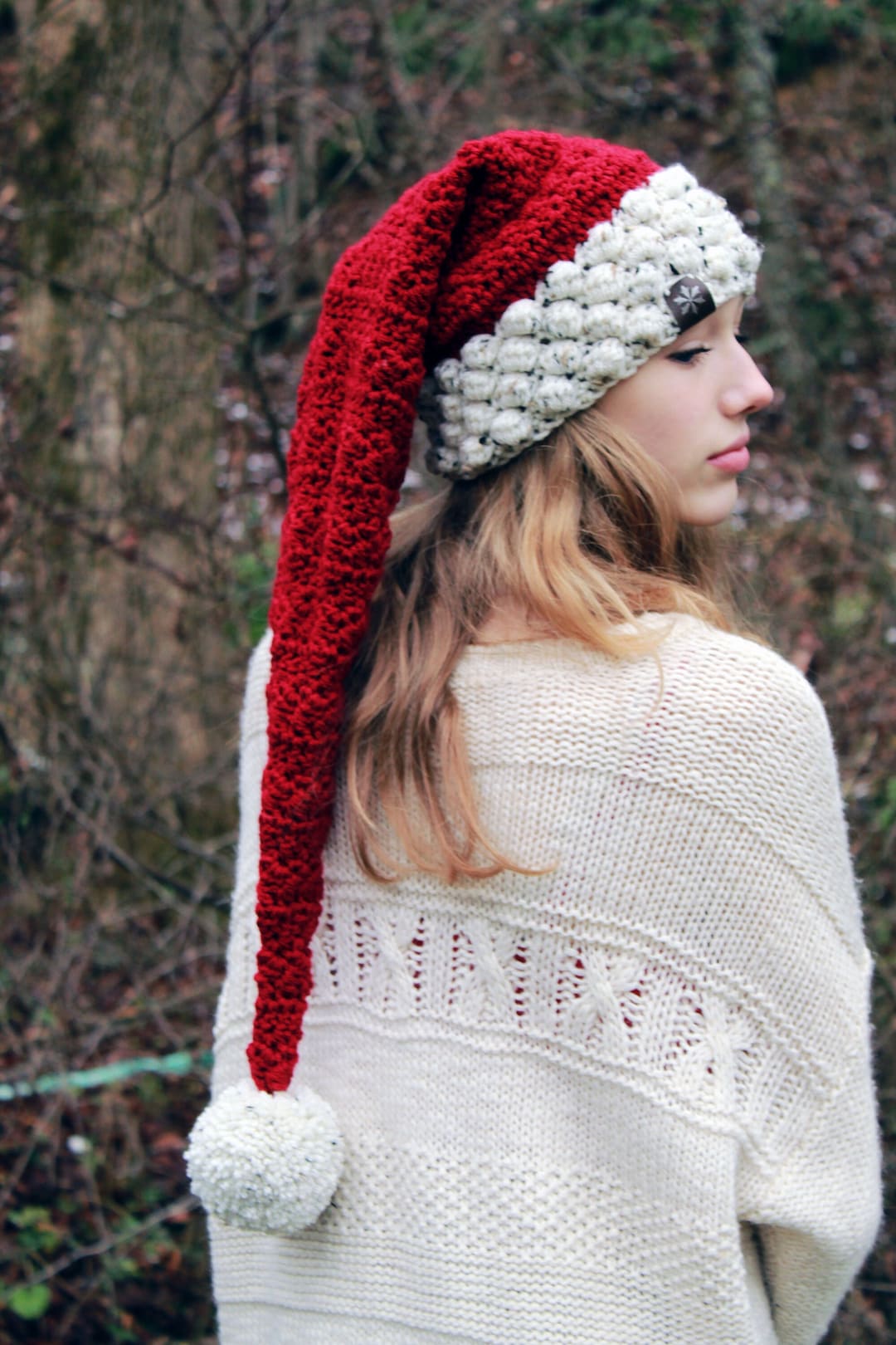 Crochet christmas hat on sale