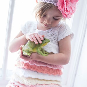 Girls Crochet Top Pattern- Toddler Crochet Top Pattern - Layered Petals Crochet Top Pattern Perfect With Leggings 2T - 10 Girls Crochet Top image 3