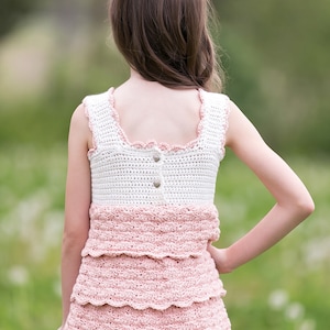 Crochet Top Pattern Crochet Tank Top Pattern Crochet Tunic Pattern Ruffle Layer Crochet Pattern Sizes 2T 10 Girls Top Earth Angel image 5