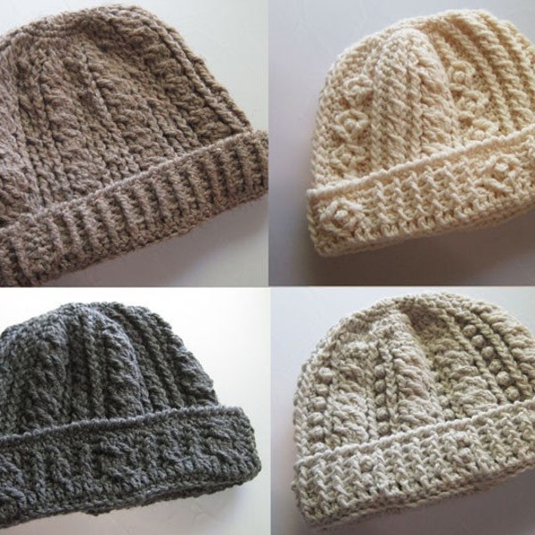 Rugged Mountain Hat Collection Crochet Pattern Patterns for Men