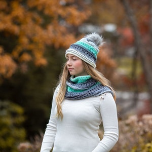 Wintergreen Hat And Infinity Scarf Crochet Pattern With Sizes Kids Through Adult image 8