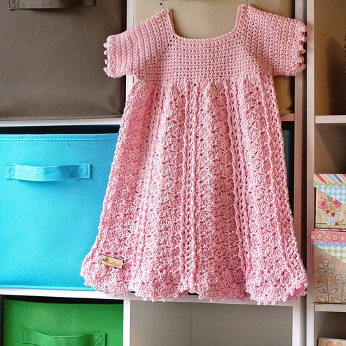 Baby Toddler Crochet Dress Pattern maddie - Etsy