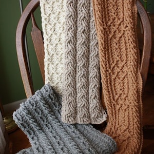 Mountain Range Scarves Crochet Pattern Set of 4 image 1
