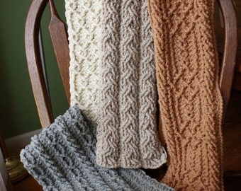 Mountain Range Scarves Crochet Pattern - Set of 4