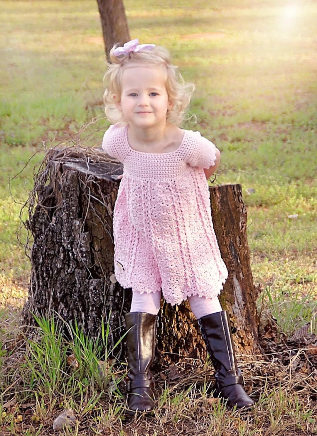 A Dress for All Seasons Crochet Pattern - Baby Size 1 Month Through Girls Size 5 - Sunday Dress - Casual or Dress up Dress