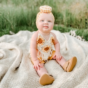 Sunflowers And Daisies Halter Crochet Pattern, Babies Through Girls Size 9 image 8