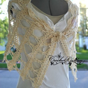 Oberon's Lace Wrap Crochet Pattern Sarong Shawl Wrap image 1