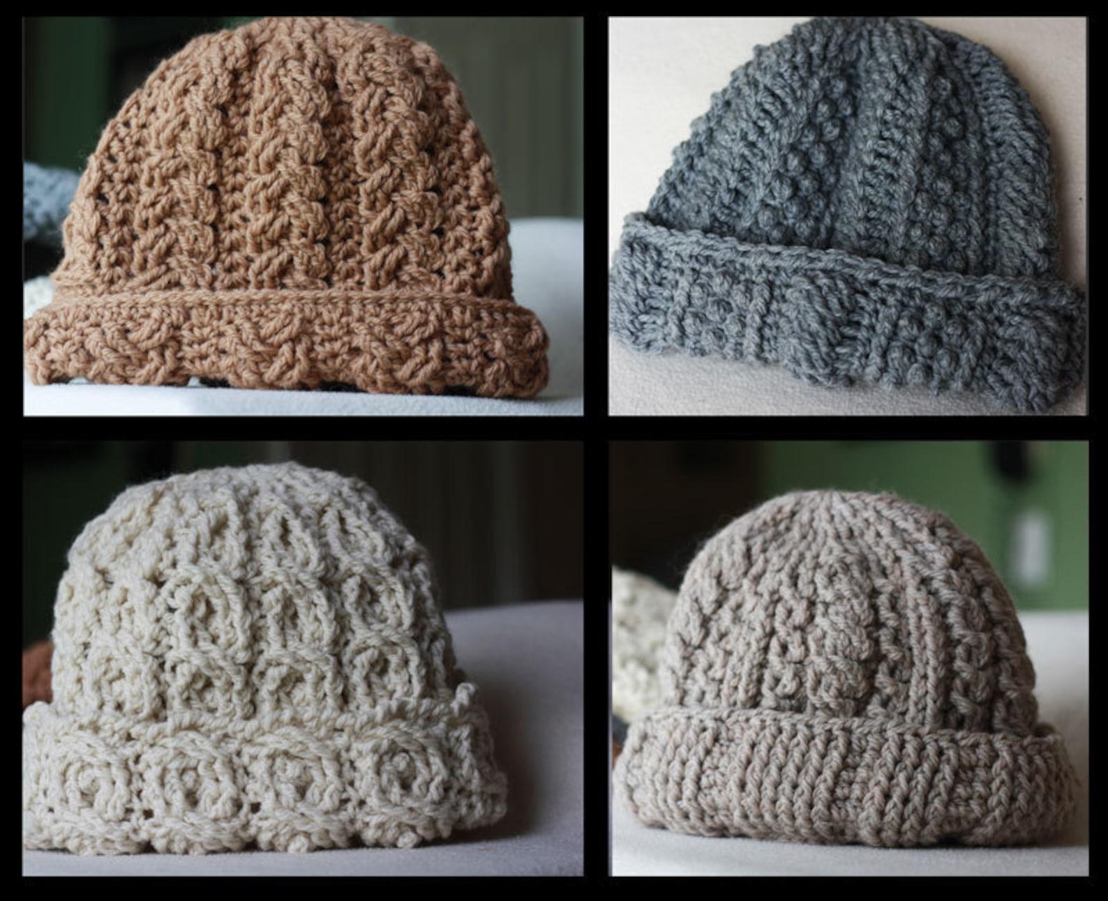 Crochet Hat Pattern Cable Hats Crochet Pattern Canyon River Etsy