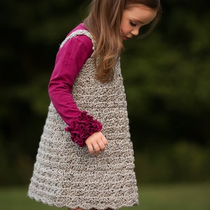 Children's Classic Jumper Crochet Pattern, Classic Dress Crochet Pattern, Kids Crochet Jumper Pattern Sizes 2T 12, Easy, Quick, Top Down image 7