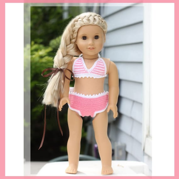 Peppermint Bikini Crochet Pattern for 18 inch Dolls and American Girl Doll