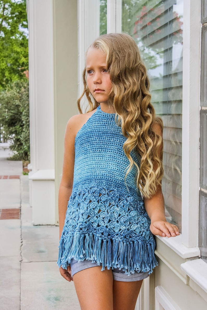 Boho Crochet Halter Top Pattern Girls Crochet Top Pattern | Etsy